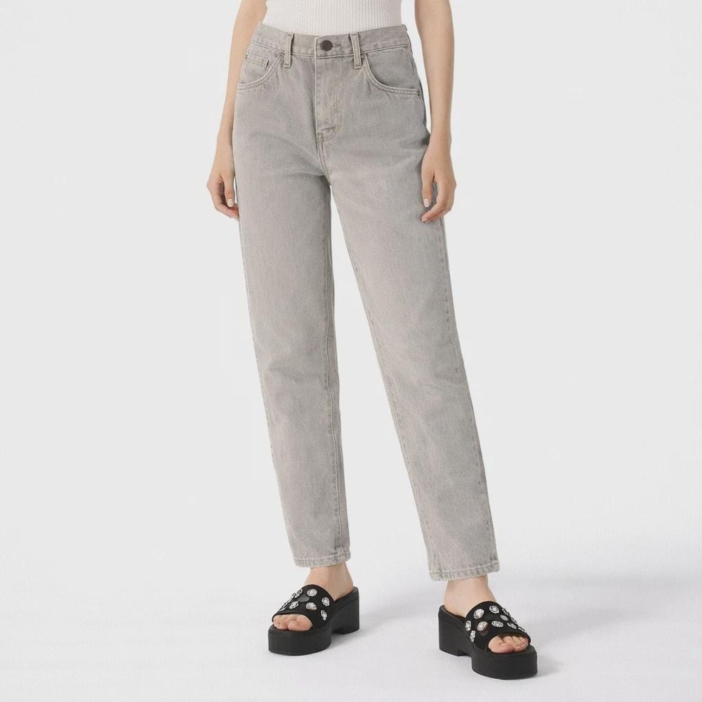 90s Vintage Womens Gray Wash Mid Rise Rustler Jeans Straight Leg Denim S 4